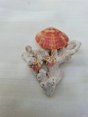 Light Pink Kundan Danglers
