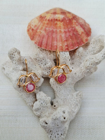 Light Pink Kundan Danglers