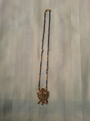 Antique Short Elephant Mangalsutra with Pota Mani