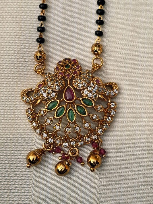 Antique Short Elephant Mangalsutra with Pota Mani