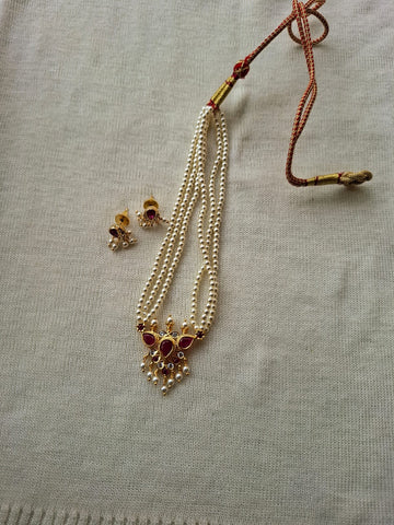 Small and Cute Traditional Tanmani Dark Pink