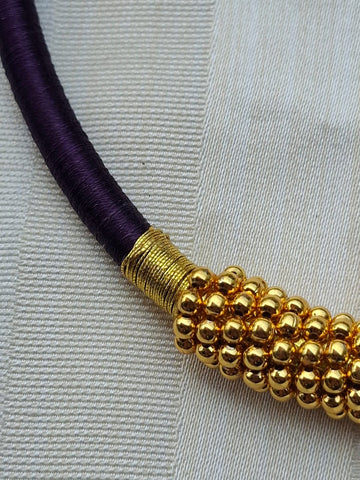 Designer Thushi with Purple Thread