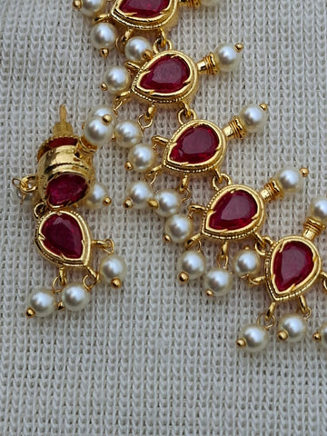 Full Red Tanmani Necklace (Badampeti Small)
