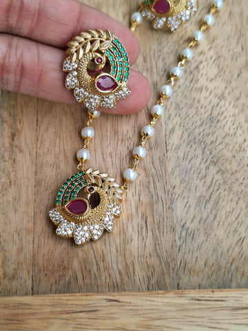 Cute Peacock Elegant Necklace Set 2