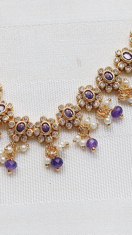 Flower Designer Necklace (Nilakshi)
