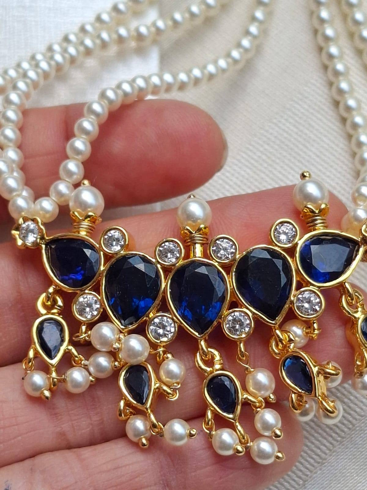 5 Stone Dark Blue Stone Zalar Tanmani