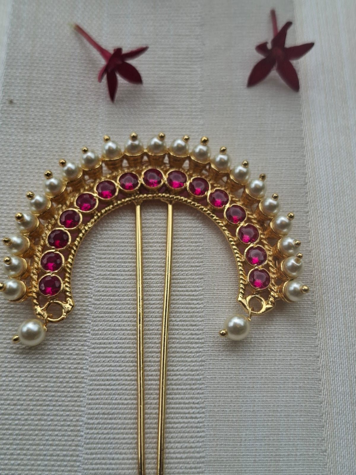 Red Pearl Hair Accessory