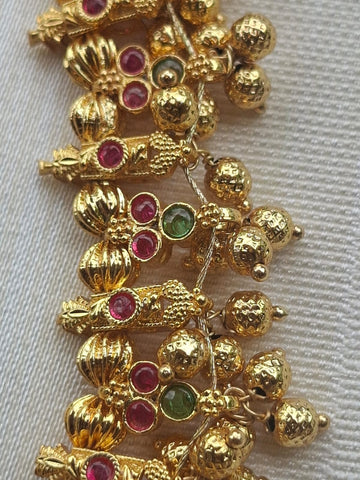 Superior Quality Designer Multicoloured Heavy Kolhapuri Saaj (Adjustable till 24 Inch)