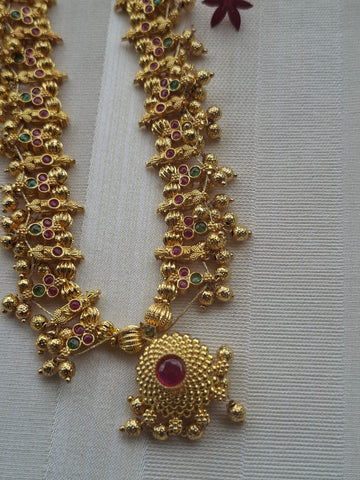 Superior Quality Designer Multicoloured Heavy Kolhapuri Saaj (Adjustable till 24 Inch)