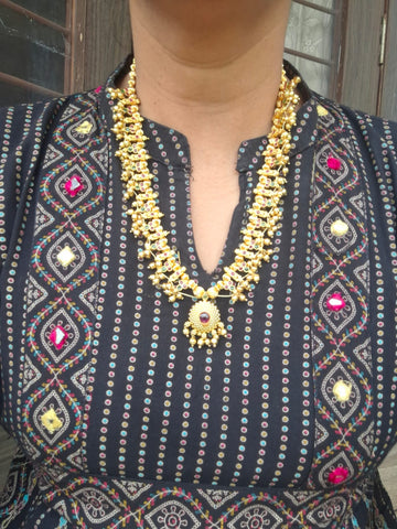 Superior Quality Designer Multicoloured Heavy Kolhapuri Saaj (Adjustable till 24 Inch)