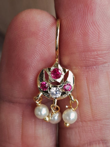 Small Cute Chandrakor Bugdi Cum Earring Traditional