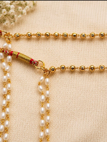 Delicate and Elegant Rice Pearl Mundavali