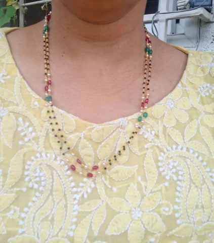 Designer Crystal Multicolourd Mangalsutra