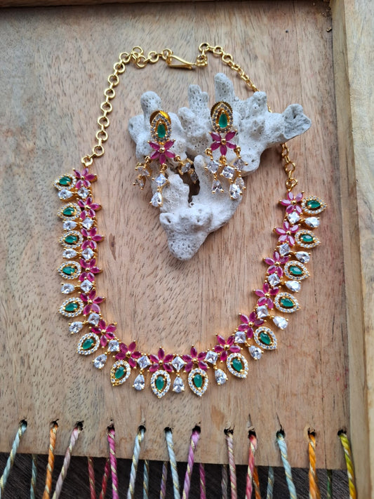 Sayuri Multicoloured Designer Necklace Set