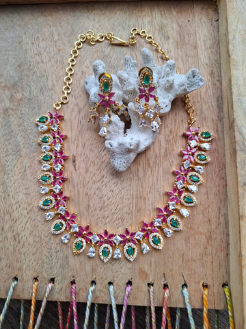 Sayuri Multicoloured Designer Necklace Set