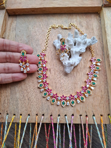 Sayuri Multicoloured Designer Necklace Set