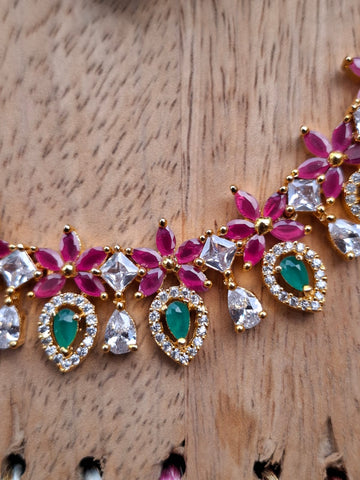 Sayuri Multicoloured Designer Necklace Set