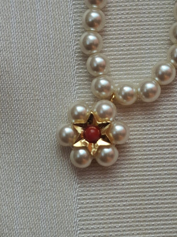 Single Pendant Pearl Set (Coral Kudi)