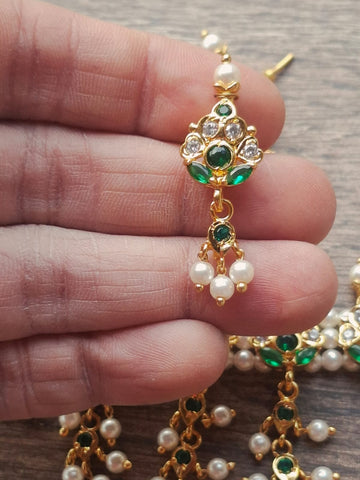 5 Patti Designer Green Zalar Chinchpeti