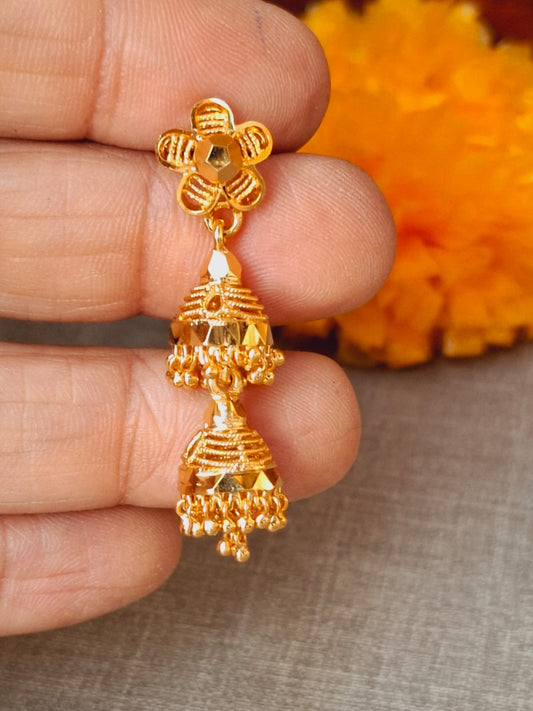 Golden Maharani 2 Lyre Jhumki