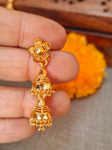 Golden Maharani 2 Lyre Jhumki