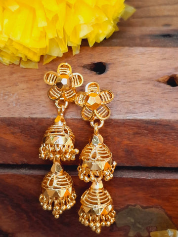 Golden Maharani 2 Lyre Jhumki