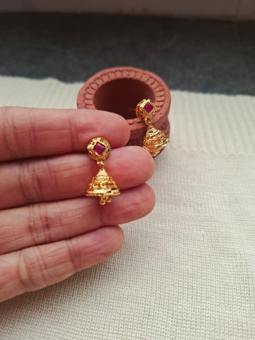 Small and Cute Golden Designer Zhumki - Radha