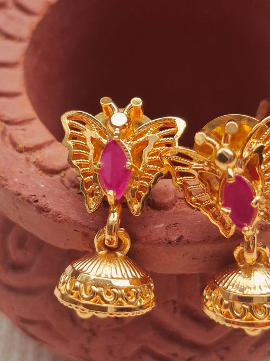 Small and Cute Golden Designer Zhumki - Titli