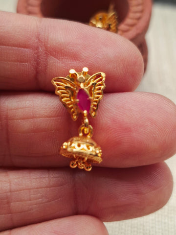 Small and Cute Golden Designer Zhumki - Titli