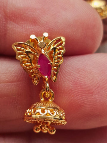 Small and Cute Golden Designer Zhumki - Titli