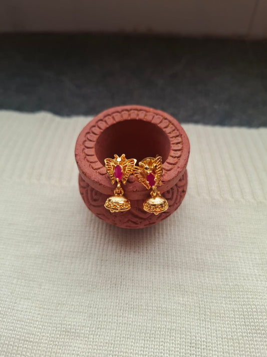 Small and Cute Golden Designer Zhumki - Titli