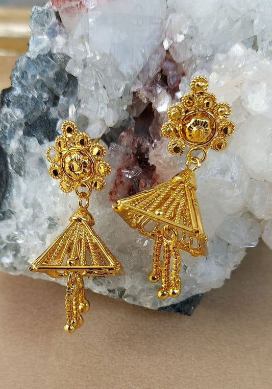 Golden Umbrella Jhumki