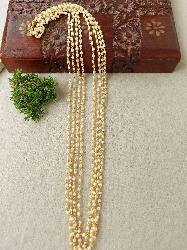 4 Lyre Rice Pearl Chain