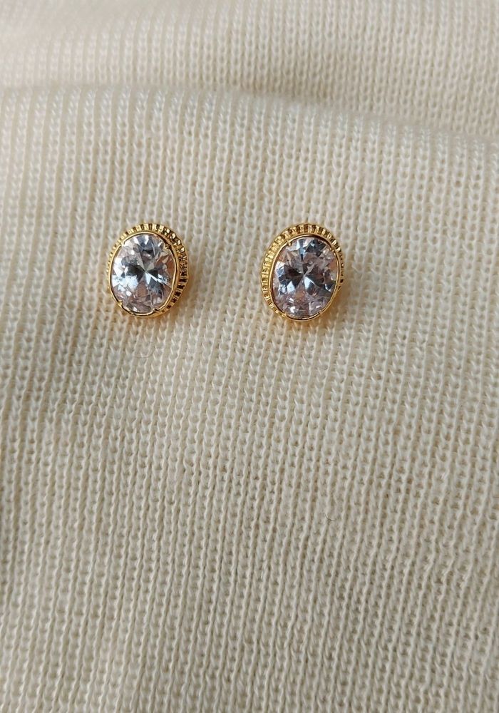 American Diamond Earrings - White Stone | FashionCrab.com